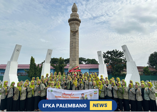 Dalam rangka Hari Ulang Tahun ke-20 Paguyuban Ibu-Ibu Pemasyarakatan (PIPAS) Se-Indonesia, PIPAS LPKA Kelas I Palembang lakukan ziarah ke Taman Makam Pahlawan Ksatria Ksetra Siguntang Palembang pada Kamis (01/02).